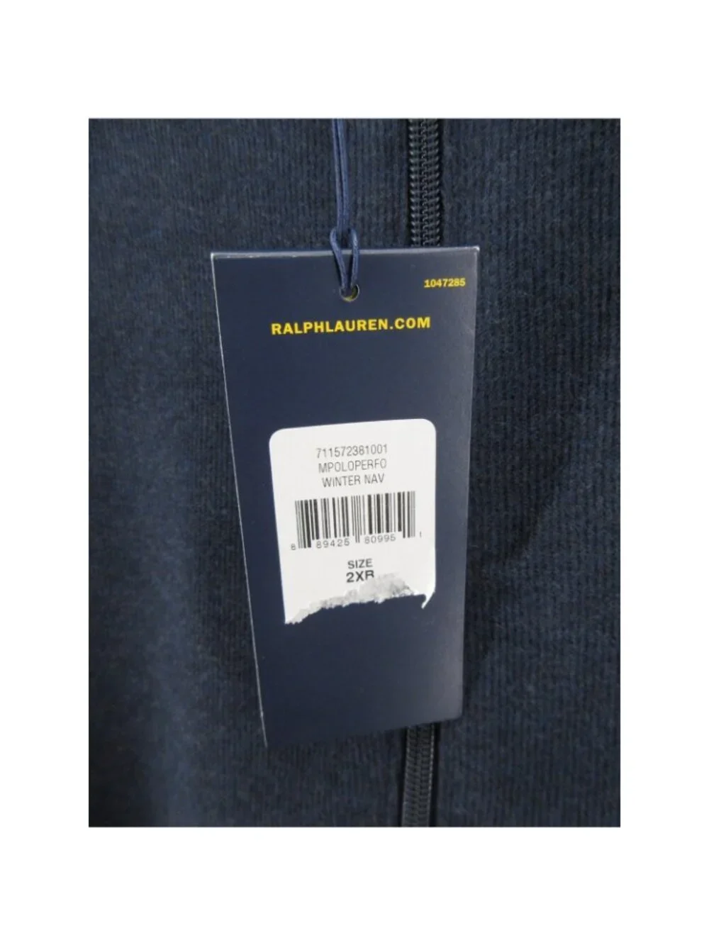 Polo Ralph Lauren Jacket 2XB Big Navy Performance Sweatshirt Full Zip